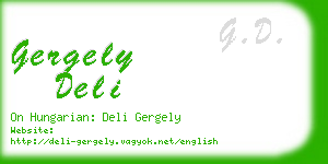 gergely deli business card